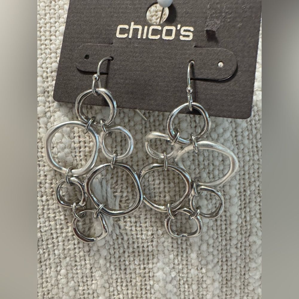 0279-Chico's Silver Dangle Earrings